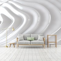 Флизелиновые 3D фотообои 312х219 см волна на стене (12566VEXXL)+клей