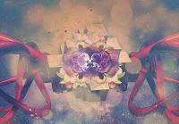 Флізелінові фотошпалери 368x280 см Абстракція квіти Геометрія стрічки (12574V10) +клей - вид 1 мініатюра