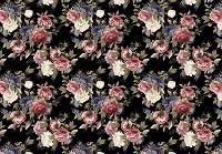 Флизелиновые фотообои цветы 416x290 см Большие Пионы на черном фоне (12577VEXXXXL) +клей - вид 1 миниатюра