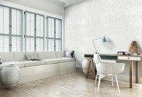 Флизелиновые фотообои стиль лофт 416x254 см Белая кирпичная стена (12581VEXXXL) +клей