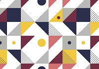 Абстракция флизелиновые фотообои на стену Поп-арт геометрические треугольники (12582V)+клей - вид 1 миниатюра