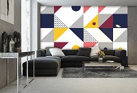 Флизелиновые фотообои 416x254 см Поп-арт геометрические треугольники (12582VEXXXL) +клей