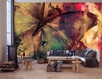 Флизелиновые фото обои природа 254x184 см Большая бабочка (12586V4)+клей