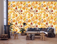 Флизелиновые фотообои 312x219 см Осенние Листья на светлом фоне (12590VEXXL) +клей