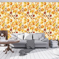 Флізелінові фотошпалери з листям Осінні квіти (12590V)+клей - вид 6 мініатюра