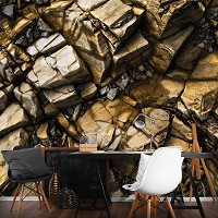 Сучасні флізелінові 3D фотошпалери Кам'яна Структура Скеля Лофт (12610V)+клей - вид 7 мініатюра