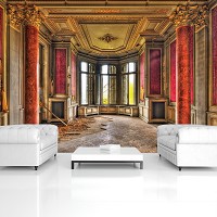 Флизелиновые 3D фото обои в стиле город 254x184 см винтажная комната с колоннами (12622V4)+клей - вид 5 миниатюра