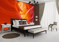 Флизелиновые фото обои природа 416x254 см 3D Пещера Скала Каньон Антилопы (12629VEXXXL)+клей