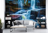 Флизелиновые фото обои природа 368x254 см 3D Водопад Скалы Вода Вид (12631V8)+клей - вид 7 миниатюра