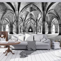 Флизелиновые фото обои черно-белые город Памятники архитектуры Арки 254x184 см 3D Университет Глазго (12637V4)+клей - вид 8 миниатюра