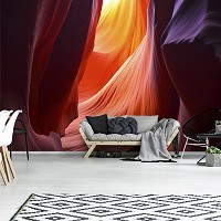 Флизелиновые фото обои красивая природа 3D Абстракция Пещера Скала 368x254 см Внутри Каньона Антилопы (12639V8)+клей
