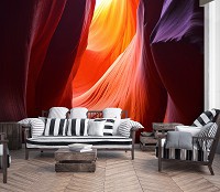 Флізелінові фото шпалери природа 3D Абстракція Пещера Скала 312x219 см Внутри Каньона Антилопы (12639VEXXL)+клей - вид 7 мініатюра