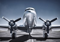Флизелиновые фото обои 3D Транспорт Аэропорт Небо Пропеллеры 254x184 см Самолет на взлетной полосе (12644V4)+клей - вид 1 миниатюра