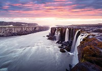 Флизелиновые фотообои Пейзаж Вода Скалы Природа 312x219 см 3D Великий водопад (12659VEXXL)+клей - вид 1 миниатюра