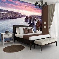 Флізелінові фото шпалери Природа Вода Скелі 254x184 см 3D Великий водоспад (12659V4)+клей - вид 9 мініатюра