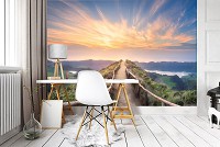 Флизелиновые фотообои горы природа пейзаж ландшафт 416x290 см 3D Горный пейзаж острова Понта-Делгада (12661VEXXXXL) +клей