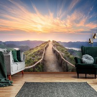 Облака флизелиновые фотообои природа пейзаж ландшафт 460x300 см 3D Горный пейзаж острова Понта-Делгада (12661V12) +клей