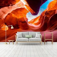 Флизелиновые 3д фотообои горы пейзаж ландшафт 312x219 см Каньон Антилопы в Аризоне (12662VEXXL) +клей