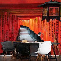 Флизелиновые фото обои 3D Азия Япония Путь 368x254 см Святилище Фусими Инари (12663V8)+клей - вид 6 миниатюра