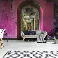 Флизелиновые фотообои город 368x254 см 3D Коридор в заброшенном доме (12668V8)+клей - вид 7 миниатюра