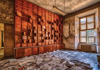 Флізелінові фотошпалери місто 254x184 см 3D Шафа в покинутому офісі (12670V4)+клей - вид 1 мініатюра