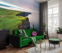 Флизелиновые фотообои морские 3D Ландшафт Природа Скалы Ирландия Океан 312x219 см Крутой берег (12671VEXXL)+клей