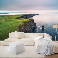 Флизелиновые фото обои Пейзаж 3D Ландшафт Природа Скалы Ирландия Океан 368x254 см Крутой берег (12671V8)+клей - вид 9 миниатюра