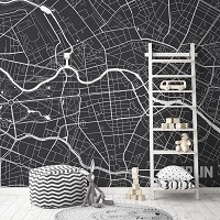 Флизелиновые фотообои на стену 254x184 см Карта Берлина (12731V4)+клей