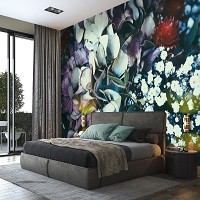 Флизелиновые 3д фотообои в гостиную 416x254 см Композиция из разных цветов (12742VEXXXL) +клей