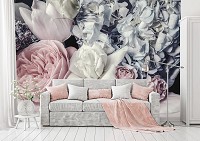 Флизелиновые 3D фото обои тюльпаны 254x184 см Пастельные цветы (12746V4)+клей