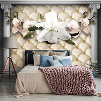 Флизелиновые 3D фотообои цветы Стена с колоннами (12792V)+клей - вид 7 миниатюра