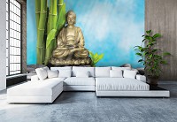 Флізелінові 3д фотошпалери 368x280 см Будда бамбук і каміння (12794V10) +клей