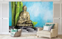 Флізелінові 3д фотошпалери 312x219 см Будда бамбук і каміння (12794VEXXL) +клей