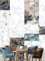 Флизелиновые фотообои фото 368x254 см Строгая геометрия мрамора (12796V8) +клей