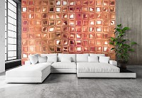 Флизелиновые фотообои 368x280 см 3Д Стеклянные квадратики (12797V10) +клей