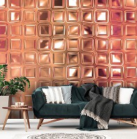 Флизелиновые фотообои фото 368x254 см 3Д Стеклянные квадратики (12797V8) +клей