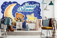 Тедди мишки флизелиновые детские фотообои для маленьких 520x318 см Сладкие сны (12803VEXXXXXL) +клей