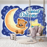 Флизелиновые детские фотообои для маленьких 312x219 см Сладкие сны (12803VEXXL) +клей