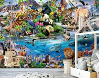 Флізелінові фото шпалери смішні тварини 368x254 см (12843V8)+клей - вид 6 мініатюра