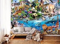 Флізелінові фото шпалери смішні тварини 368x254 см (12843V8)+клей - вид 8 мініатюра