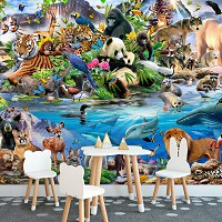 Флизелиновые фото обои 312x219 см Животный мир (12843VEXXL)+клей