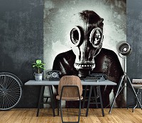 Флизелиновые фотообои 206x275 см Противогаз (12899VEA) +клей - вид 5 миниатюра