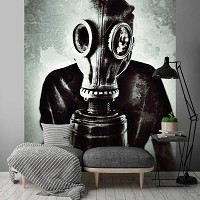 Флизелиновые фотообои 206x275 см Противогаз (12899VEA) +клей