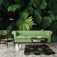 Флізелінові фотошпалери для зали 416x254 см 3Д Природа Листя Ботаніка (12914VEXXXL) +клей - вид 11 мініатюра