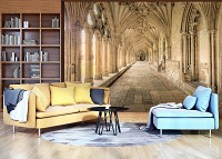 Флизелиновые фото обои город 254x184 см 3Д Старые арки и колонны (12916V4)+клей - вид 7 миниатюра