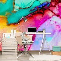 Флізелінові фото шпалери Мальовниче мистецтво Абстракція 368x254 см Акварельна фарба (12919V8)+клей - вид 5 мініатюра