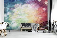 Флизелиновые фото обои цветные мазки 312x219см Абстрактное искусство написанное разноцветными красками (12921VEXXL)+клей - вид 7 миниатюра