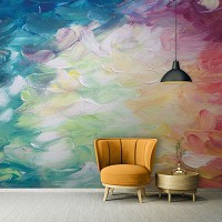 Флизелиновые фотообои цветные мазки 368x254см Абстрактное искусство написанное разноцветными краскам (12921V8)+клей - вид 8 миниатюра