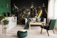 Флізелінові фотошпалери Вулиця Метрополіс 254x184 см Місто убаї вночі (12993V4)+клей - вид 8 мініатюра