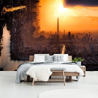 Флизелиновые фотообои вид 368x254 см 3D Сюрреалистический городской пейзаж (12996V8)+клей